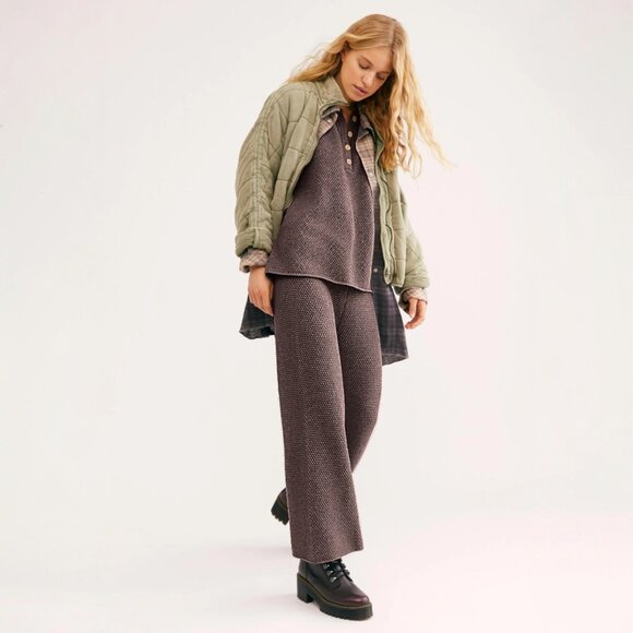 FREE PEOPLE Hailee Sweater Set - brown  🎉 Brand New without care tag - Picture 9 of 12